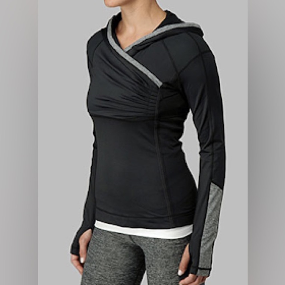 LULULEMON ATHLETICA Run For Your Life Cross Train Pullover Hoodie size 4 - black